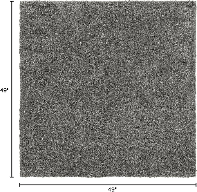 Unique Loom Solo Collection Area Rug - Calabasas (4' 1" Square, Gray)