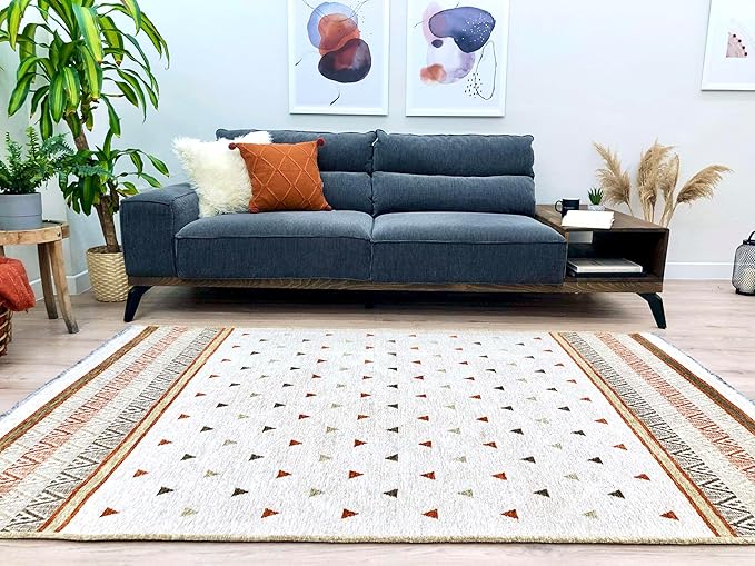 Alfa Rich 3x10 Beige Terracotta Washable Area Rugs for Living Room Kitchen Hallway Decor Runner