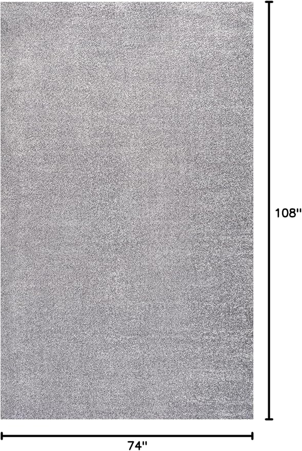 JONATHAN Y Haze Solid Low-Pile Gray Indoor Area Rug 6x9, Coastal,Bohemian,Minimalist,Classic, Easy-Cleaning for Living Room,Bedroom,Kitchen,Pet Friendly,Non-Shedding (SEU100A-6)