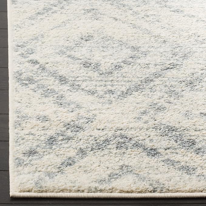 SAFAVIEH Adirondack Collection X-Large Area Rug - 11' x 15', Ivory & Light Blue, Modern Distressed Design, Non-Shedding & Easy Care, Ideal for High Traffic Areas in Living Room, Bedroom (ADR131T)