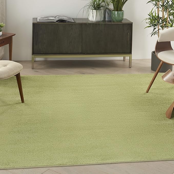 Nourison Home Nourison Essentials Green 5' x Square Area Rug - Easy Clean, Non Shedding, Bed Room, Living Room, Dining Room, Kitchen (5' x Square)