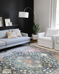Loloi Skye Collection SKY-08 Denim/Brick 7' x 9' Oval Area Rug