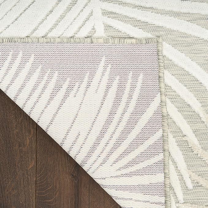 Nourison Home Suncoast Grey 2' x 6' Area Rug - Easy Clean, Non Shedding, Bed Room, Living Room, Dining Room, Kitchen (6' Runner)
