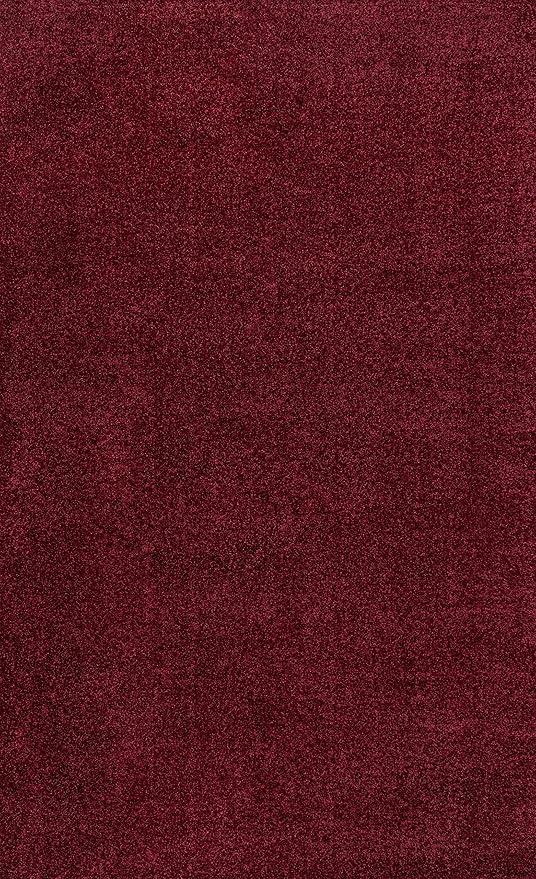 Eyely UES100Q-6 Supersoft Haze Solid Low-Pile Indoor Area Rug, Coastal, Bohemian, Minimalist, Classic, Casual for Bedroom,Kitchen,Living Room,Non Shedding,Easy-Washing, Red, 6 X 9
