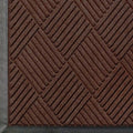 WaterHog Diamond | Commercial-Grade Entrance Mat with Rubber Border – Indoor/Outdoor, Quick Drying, Stain Resistant Door Mat (Dark Brown, 3' x 6')
