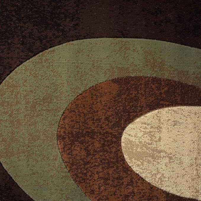 Home Dynamix Tribeca Slade Contemporary Abstract Area Rug, Brown/Green, 39"x55"