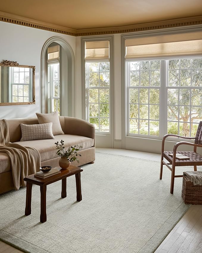 Loloi Magnolia Home by Joanna Gaines Henley Collection HNY-01 Ivory/Spa 2'-6" x 7'-6" Runner Rug
