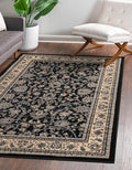 Unique Loom Sialk Hill Collection Area Rug - Washington (8' x 10' Rectangle Black/Gray)