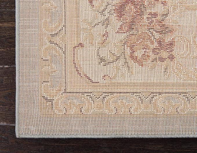 Unique Loom Versailles Collection Traditional Classic Floral Motif Area Rug (8' 0 x 11' 4 Rectangular, Slate Blue/ Ivory)