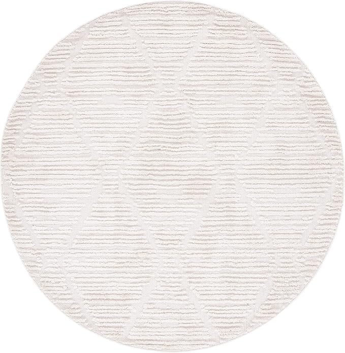 SAFAVIEH Marrakech Collection 3' Round Beige MRK517C Moroccan Boho Tribal Trellis Area Rug