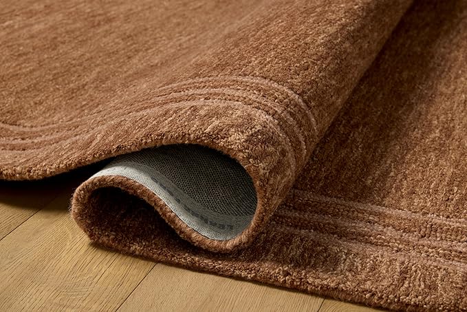 Loloi Leanne Ford Craven Collection CVN-02 Spice/Rose 7'-9" x 9'-9" Area Rug Geometrical, Patterned, Neutral, Living Room, Bedroom, Dining Room