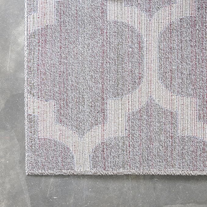Rugs.com Lattice Collection Rug – 9' x 12' Dark Gray Medium Rug Perfect for Living Rooms, Large Dining Rooms, Open Floorplans