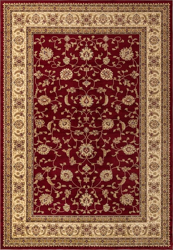 Unique Loom Voyage Collection Traditional Oriental Classic Intricate Design Area Rug (10' 0 x 14' 0 Rectangular, Red/Gold)