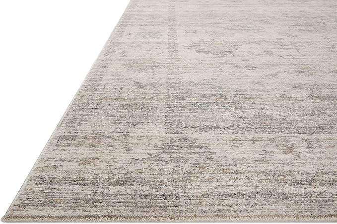 Loloi Magnolia Home by Joanna Gaines Millie Collection MIE-01 Silver/Dove 2'-7" x 8'-0", .25" Pile Height, Runner Rug