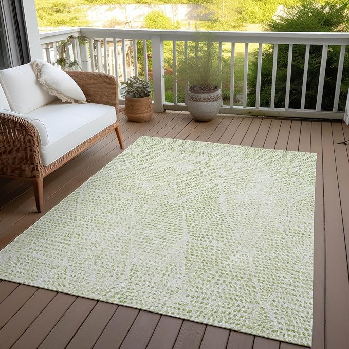 Addison Rugs Chantille ACN591 Aloe 2'6" x 3'10" Indoor Outdoor Area Rug, Easy Clean, Machine Washable, Non Shedding, Bedroom, Living Room, Dining Room, Kitchen, Patio Rug