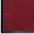 WaterHog Diamond | Commercial-Grade Entrance Mat with Rubber Border – Indoor/Outdoor, Quick Drying, Stain Resistant Door Mat (Red/Black, 4' x 12')