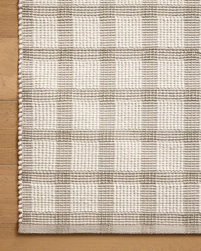 Loloi Magnolia Home by Joanna Gaines Ryder Collection RYD-02 Stone/Ivory 2'-6" x 7'-6" Runner Rug