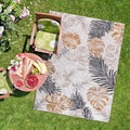 CAMILSON Indoor Outdoor Rug, Yellow 7’10”x10’ Leaf Tropical Botanical Area Rugs for Indoor and Outdoor patios, Easy-Cleaning Non-Shedding Living Room Garden and Kitchen Washable Outside Carpet (8x10)