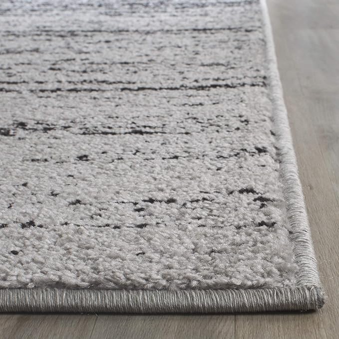 SAFAVIEH Adirondack Collection Runner Rug - 2'6" x 20', Silver & Black, Modern Ombre Design, Non Shedding & Easy to Clean, Ideal for Hallway, Foyer, Kitchen, Entryway, Bedroom (ADR113A)