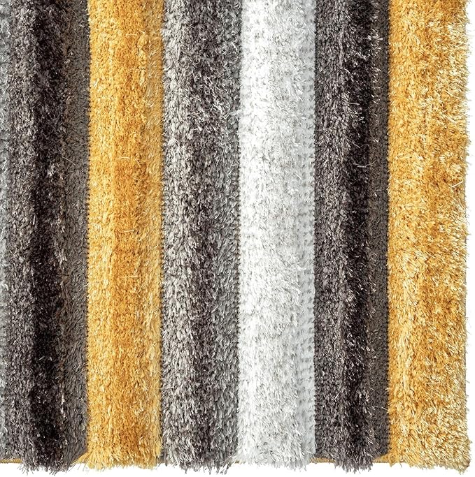 LUXE WEAVERS Lantanas Collection 7119 Yellow 8x10 Modern Geometric Area Rug