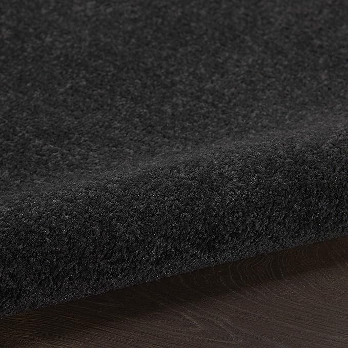 Nourison Home Nourison Essentials Black 7' x 10' Area Rug - Easy Clean, Non Shedding, Bed Room, Living Room, Dining Room, Kitchen (7' x 10')