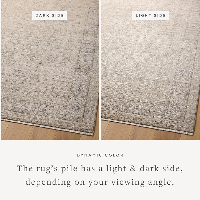 Loloi Amber Lewis Alie Collection ALE-03 Taupe/Dove 11'-6'' x 15'-7'', .13'' Pile Height, Area Rug