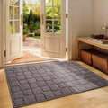 Large Front Door Mat Outside Entrance, Outdoor Indoor Door Mats for Entryway, Entrance, Entry, Patio, Waterproof Non Slip Doormat, Low-Profile, 31.5" × 47“, Grey