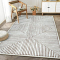 Bloom Rugs Washable Non-Slip 6' x 9' Rug - Brown Striped Area Rug for Living Room, Bedroom, Dining Room, and Kitchen - Exact Size: 6' x 9'