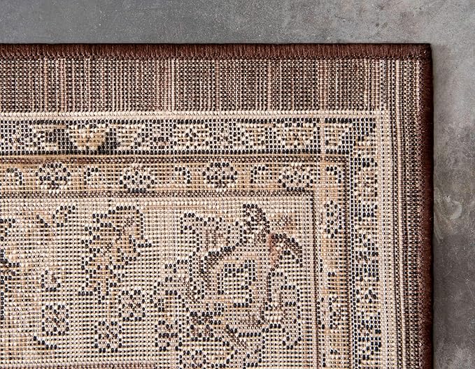Unique Loom Sialk Hill Collection Area Rug - Washington (2' 2" x 3' 1" Rectangle Brown/Black)