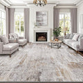 LUMI 4x6 Washable Area Rug for Living Room, Ultra Soft Modern Abstract Rugs Non Slip with Rubber Backing, Low Profile, High Traffic, Stain Resistant Carpets, Ideal for Bedroom, Dining Room, Indoor