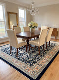Rugs.com Yasmin Collection Rug – 8' x 10' Navy Blue Medium Rug Perfect for Living Rooms, Large Dining Rooms, Open Floorplans