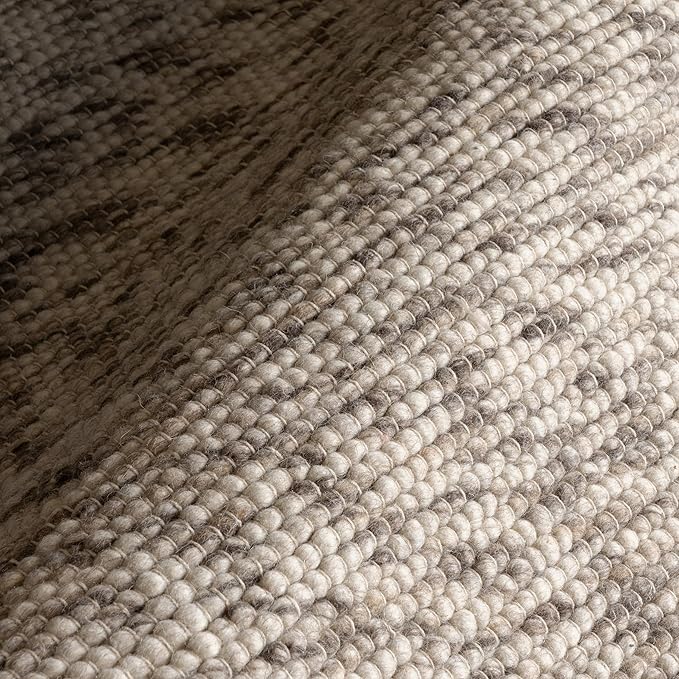 Rugs USA Marilyn Charcoal/Ivory, 6' x 9', Hand Woven, Marled, Wool, Soft and Cozy, High Traffic, Stain Resistant, Easy Clean, Durable Area Rug for Bedroom, Living Room, Dining, Den, Foyer
