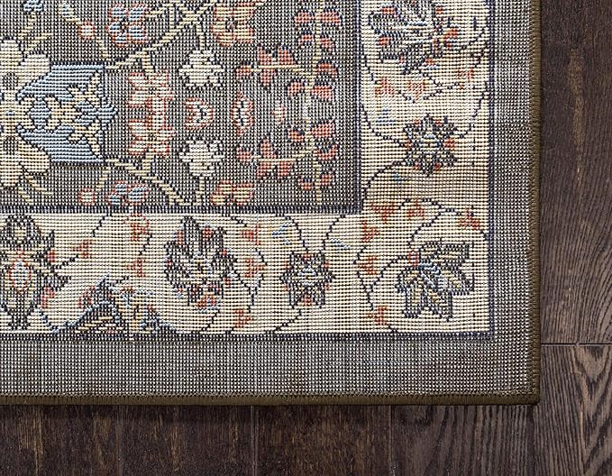 Unique Loom Espahan Collection Area Rug - Cape Cod (6' 1" x 9' Rectangle, Green/ Black)