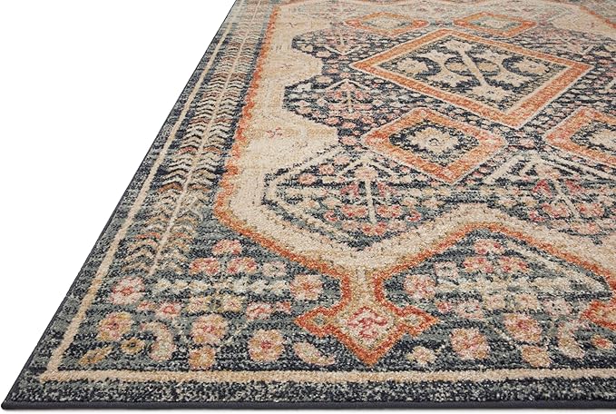 Loloi Jocelyn Collection JOC-05 Navy/Multi 6'-7" x 9'-7" .38" Thick Area Rug