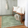 Hunter Green Modern Rug for Bedroom Non Slip Washable 3 x 5 Area Rug for Kitchen Entryway Minimalist Abstract Style Low Pile Floor Carpet Olive Green 3x5
