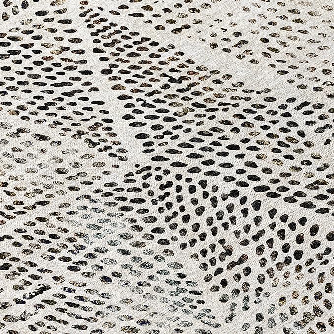 Addison Rugs Chantille ACN591 Ivory 2'6" x 3'10" Indoor Outdoor Area Rug, Easy Clean, Machine Washable, Non Shedding, Bedroom, Living Room, Dining Room, Kitchen, Patio Rug