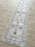 Fame Living Faded Oushak Rug, Turkish Vintage Floral Pastel Large Oversized Area Rugs for Living Room Dining Bedroom Kitchen Bathroom Nursery (848CrNv, 2' x 3')
