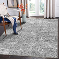 vivorug 8x10 Area Rugs for Living Room, Non-Slip Backing Washable Grey Rug 8x10, Large Area Rug Soft Carpet for Bedroom Dining Room, Vintage, Easy Clean, Durable, Low Pile Rug Under Table