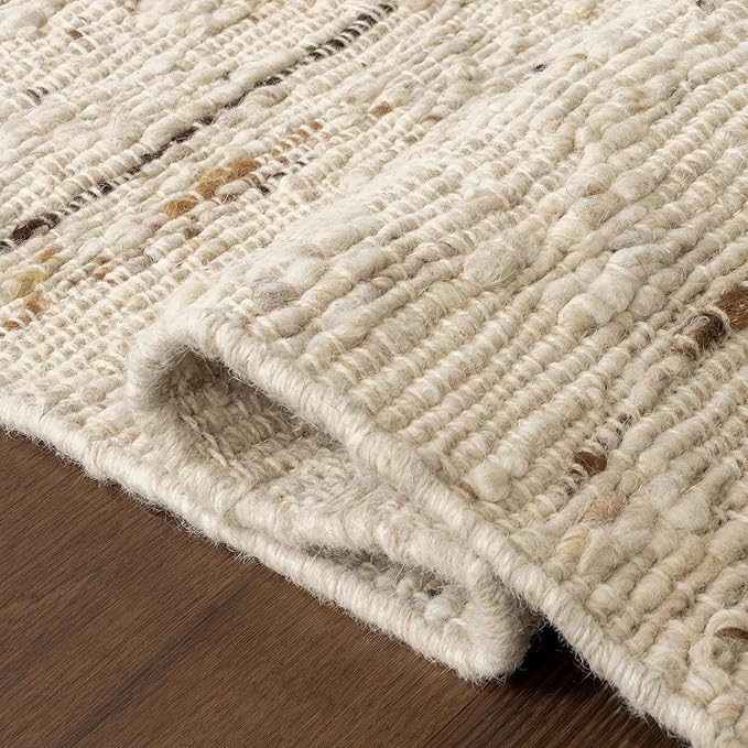 Rugs USA Juju Ivory/Grey, 8'6" x 11'6", Handmade, Diamond Trellis, Wool, Soft and Cozy, High Traffic, Stain Resistant, Easy Clean, Durable Area Rug for Bedroom, Living Room, Dining, Foyer, Entryway