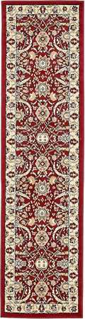 Unique Loom Espahan Collection Area Rug - Cape Cod (2' 2" x 8' 2" Runner, Red/ Beige)