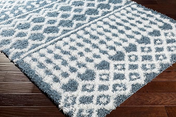 Livabliss Hapsburg Moroccan Shag Area Rug, 5'3" x 7'3", Denim