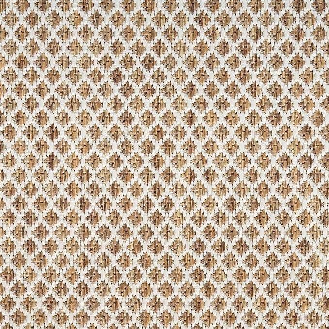 Nourison Home Courtyard Jute Ivory 4' x 6' Area Rug - Easy Clean, Non Shedding, Bed Room, Living Room, Dining Room, Kitchen (4' x 6')