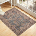 Kuden 3x5 Small Rug, Machine Washable, Non-Slip Backing, Vintage Style, Soft, Low Pile, Area Rugs for Entryway Kitchen Indoor Entrance