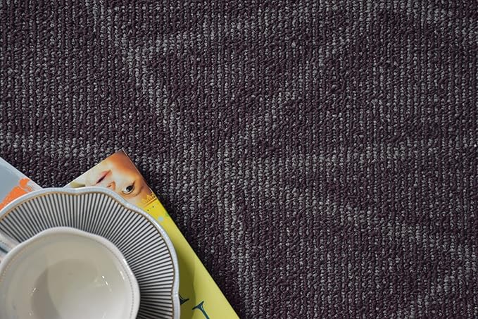 Furnish my Place Geometrical Pattern Indoor/Outdoor Refine Purple Rug, Abstract Area Rug, Runner Rug, Hallway Entry Carpet, Contemporary Rug for Living Room, Dining Room, Made in USA - 3' x 8'