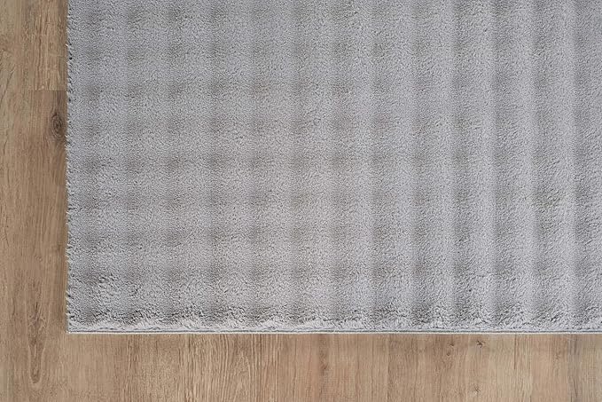 CAMILSON Modern Gray Non Slip Rug 8x10 Ultra Soft High Pile Area Rugs Non Skid Rubber Backing Durable & Easy to Clean Carpet for Living Room Bedroom Kids Room Indoor Use (8 x 10 Gray)
