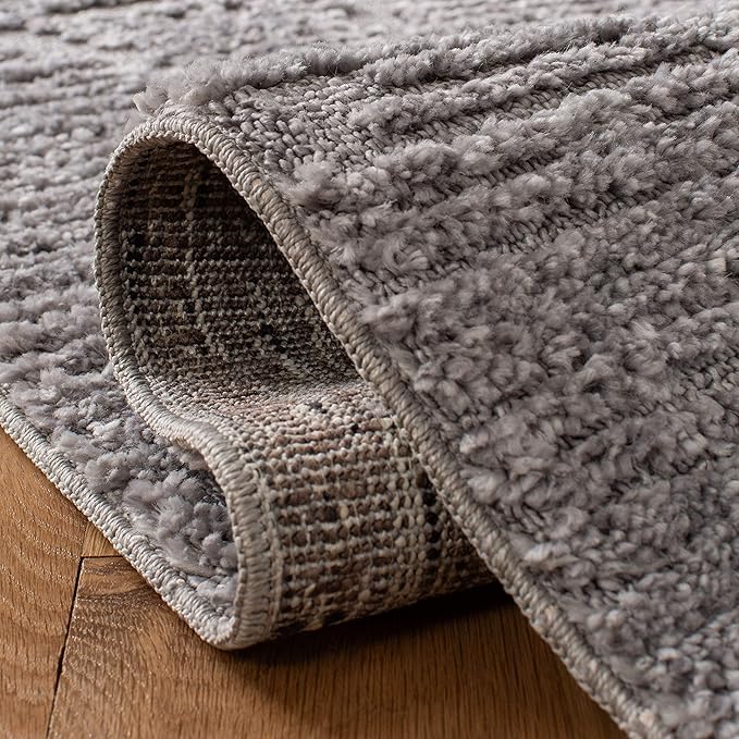 SAFAVIEH Marrakech Collection Accent Rug - 4' x 6', Grey, Moroccan Boho Tribal Tassel Design, Non-Shedding & Easy Care, Ideal for High Traffic Areas in Entryway, Living Room, Bedroom (MRK517F)
