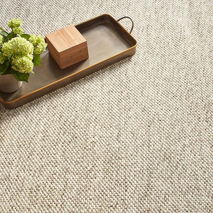 Dash & Albert Loggia Natural Handwoven Wool Rug, 3 X 5 Feet, Natural Solid Pattern - Premium Luxury Hotel Quality Soft Breathable Hypoallergenic Machine Washable Easy Care All Season Comfortable