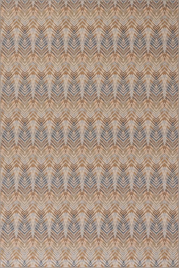 Dash & Albert Seneca Natural Machine Washable Rug, 6 X 9 Feet, Tan Geometric Pattern