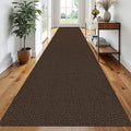 EARTHALL Runner Rug 3x20 Ft Washable Runners for Hallways Extra Long Woven Non Slip Entryway Runner Braided Kitchen Runner Indoor Outdoor Carpet Runners for Hotels, Officel, Stair, Brown/Coffee