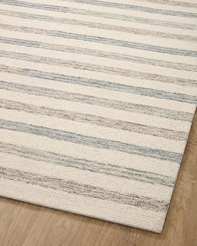Loloi Chris Loves Julia Chris Collection CHR-05 Ivory/Slate 8'-6'' x 11'-6'', .50" Pile Height, Area Rug